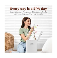 SereneLife Towel Warmer Bucket, 23L, Adjustable Timer, Auto Shut-Off, White
