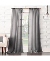 Silvia Crushed Texture Semi-Sheer Rod Pocket Curtain Panel