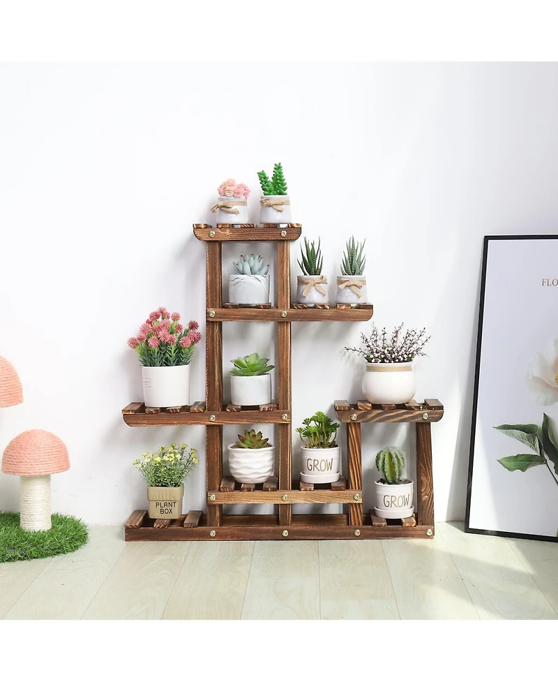 Unho Multi-tiered Plant Stand Succulent Pots Display Rack Balcony Indoor Outdoor