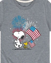 Peanuts Toddler Boys Americana Fireworks Graphic T-Shirt