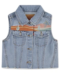 Levi's Big Girls Embroidered Denim Vest