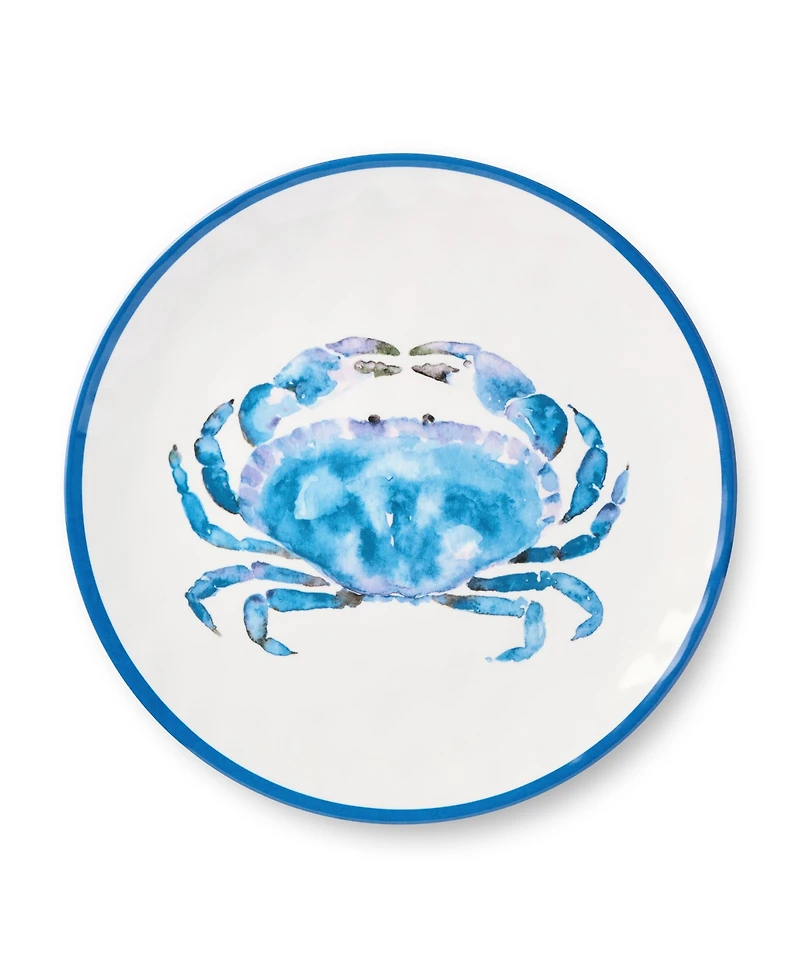 Certified International Beach House Crab Melamine 6-Pc. Dinner Plates, Service For 6