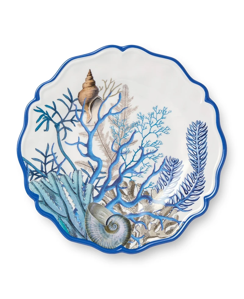Certified International Blue Lagoon Melamine 4-Pc. Salad Plates, Service For 4