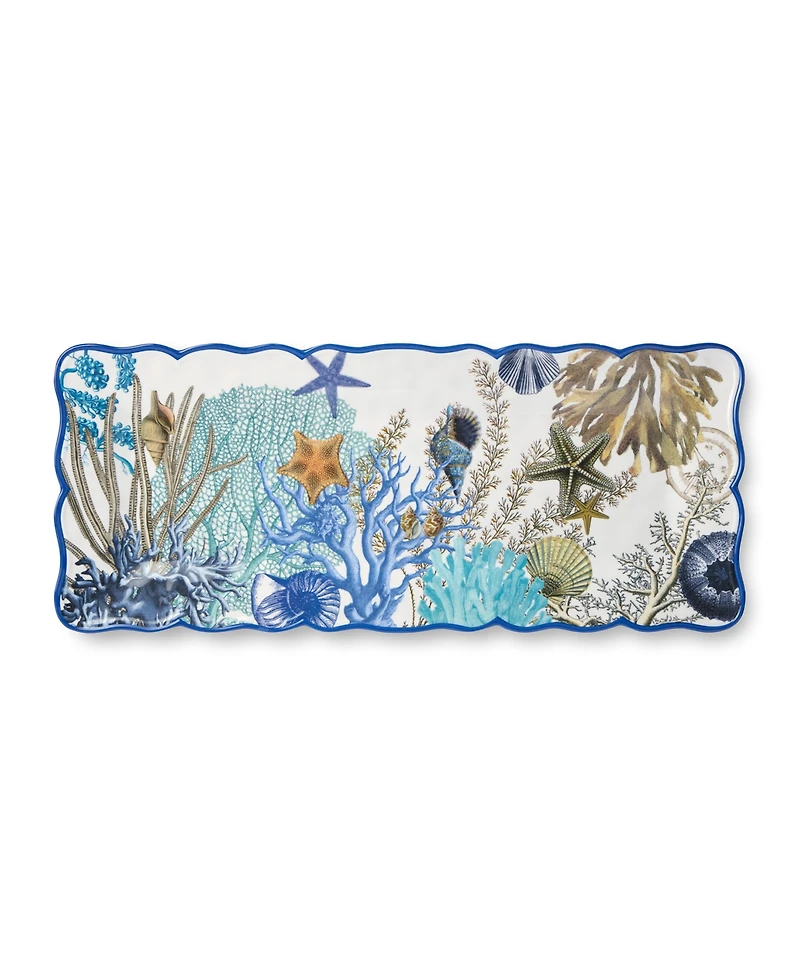 Certified International Blue Lagoon Melamine 2-Piece Appetizer Set