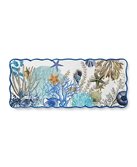 Certified International Blue Lagoon Melamine 2-Piece Appetizer Set