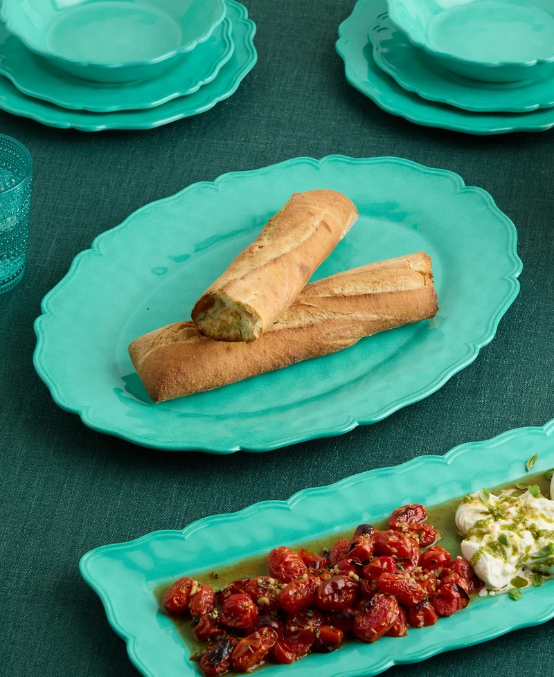 Certified International Isabella Crackle Melamine Platters, Set of 2
