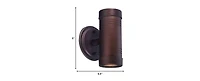 Cylinder Two-Light Wall Light – Stylish Lighting for Indoor & Outdoor Use