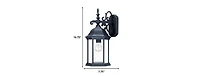 Narrow Domed Hanging Glass Lantern Wall Light