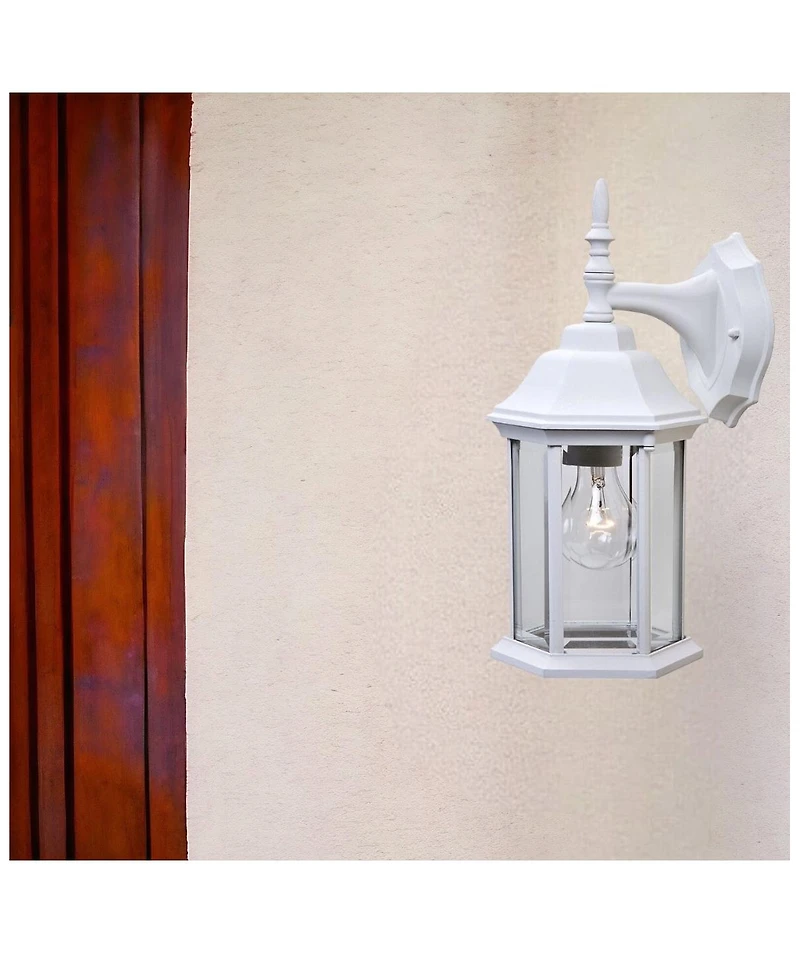 Adjustable Swing Arm Wall Light with Clear Glass Shade for Home Decor