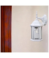 Adjustable Swing Arm Wall Light with Clear Glass Shade for Home Decor