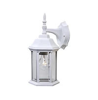 Adjustable Swing Arm Wall Light with Clear Glass Shade for Home Decor