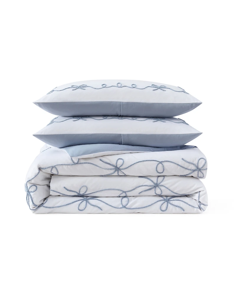 Peri Home Sasha Bows 2-Pc. Duvet Cover Set, Twin