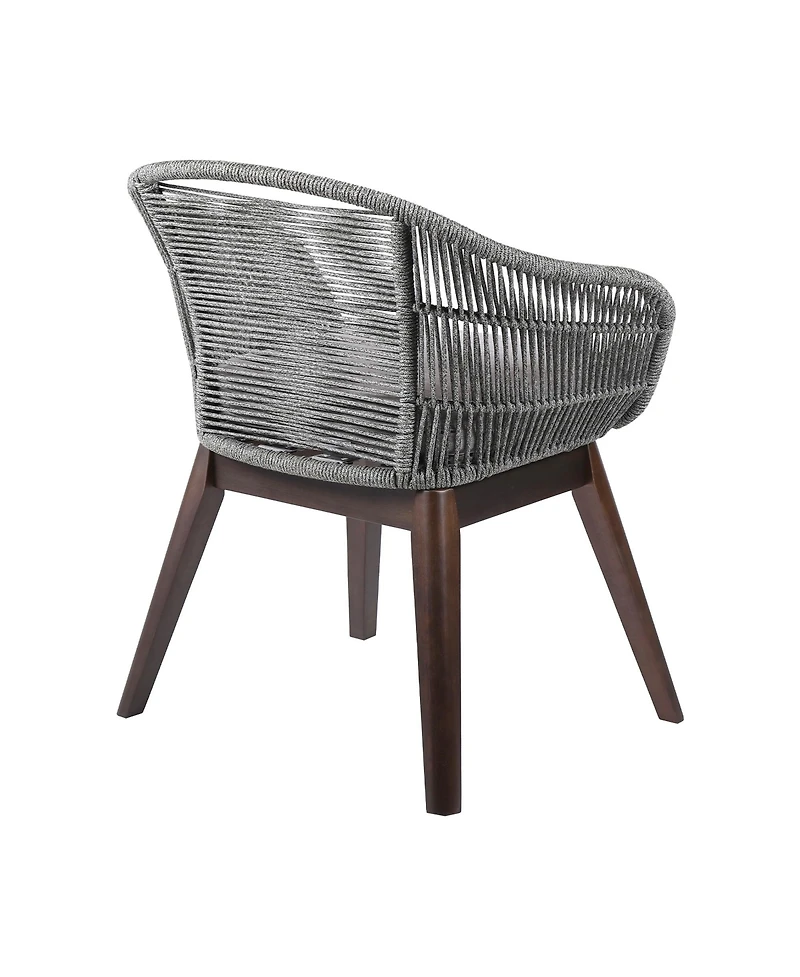 Outdoor Solid Wood Dining Chair with Cushion Perfect for Patio & Garden