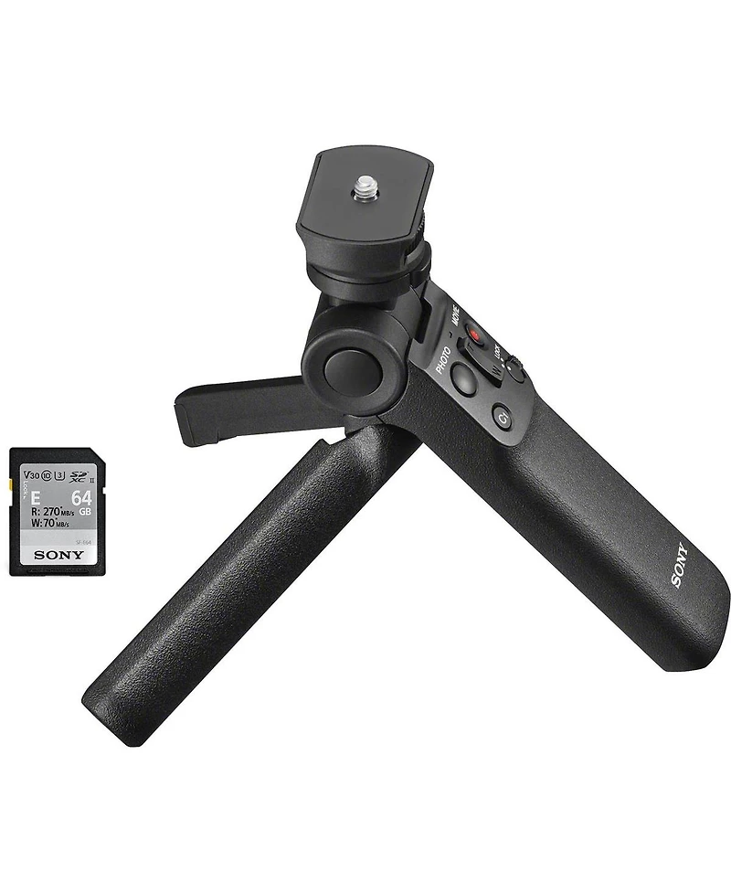 Sony Sony Zv-E10 Mirrorless Camera, Vlogger Accessory Kit, bundled with Sony ACCVC1 Vlogger Accessory Kit, Shooting Grip / Tripod, and Bluetooth wirel