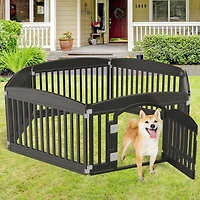 Dog Playpen Adjustable Folding Portable Pet Fence For Small To Medium Dogs Indoor Outdoor Use