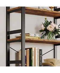 Bookshelf, 31.5in Wide Shelf 6 Tier Bookcase, 110lbs/shelf