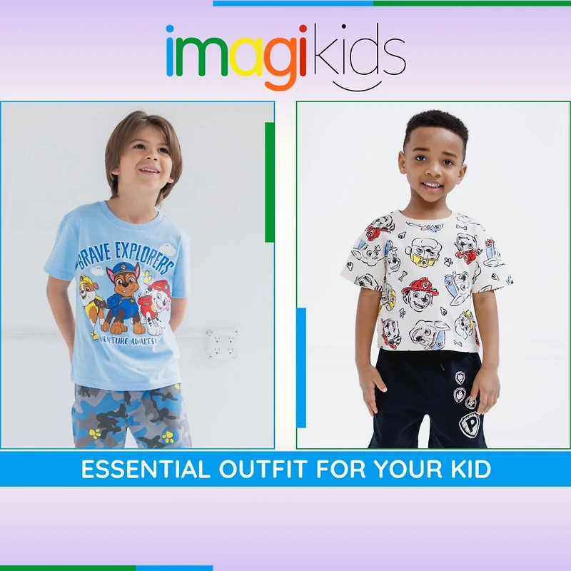 Paw Patrol Boys T-Shirt and French Terry Shorts Outfit Set