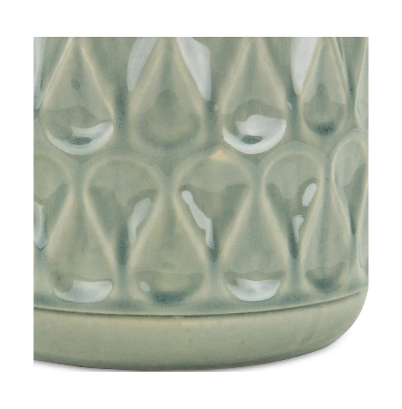 Geometric Ceramic Round Pot Planter – Indoor & Outdoor Decorative Planter