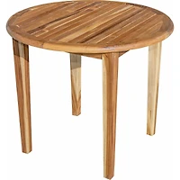 Outdoor Rounded Dining Table – Solid Wood Construction for Garden & Patio