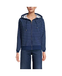 Lands' End Women's Serious Sweats Relaxed Long Sleeve Full Zip Hoodie Sweatshirt