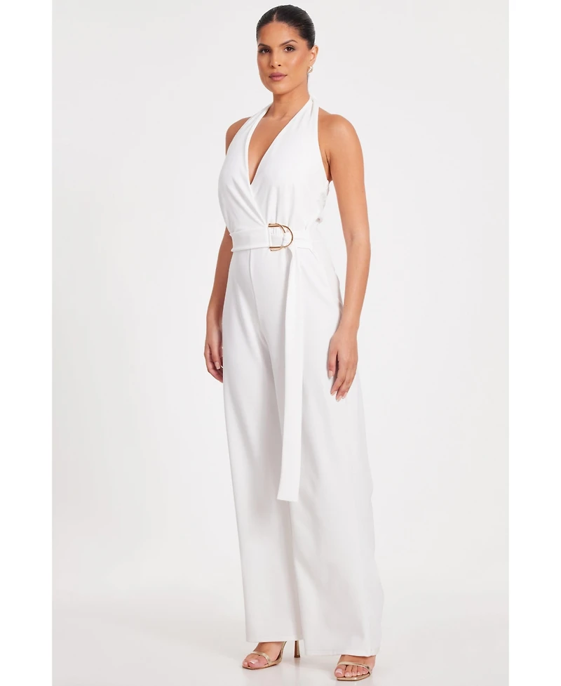 Quiz Women's Scuba Crepe Halter Jumpsuit