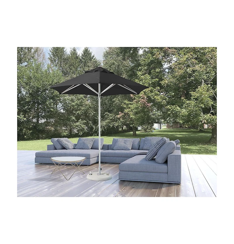 Round Market Patio Umbrella – Polyester Sun Shade for Outdoor Spaces