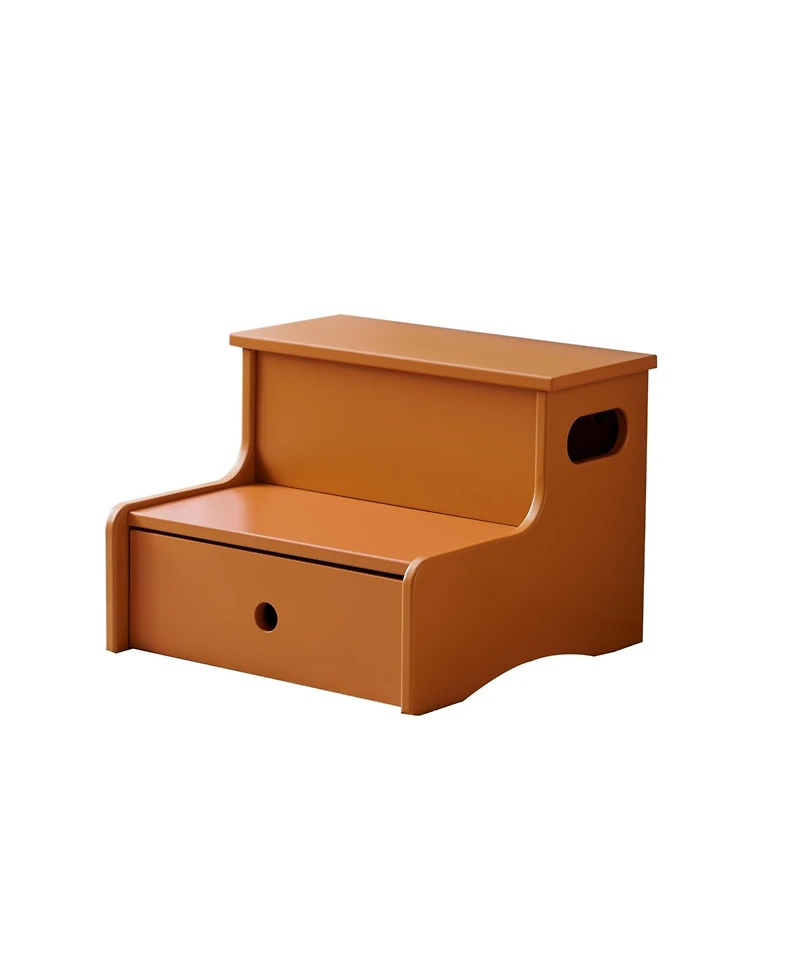 Kings Brand Furniture Wooden Toddler Step Stool for Kids with Storage Bedroom, Bathroom & Kitchen