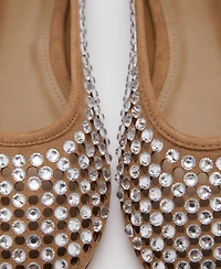Mango Women's Rhinestone Die-Cut Ballet Flats