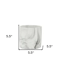 Ceramic Round Planter with Marbleized Finish – Versatile Pot for Home & Garden