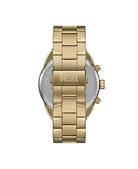 Diesel Men's Spiked Quartz Chronograph Gold Stainless Steel Watch, 49mm