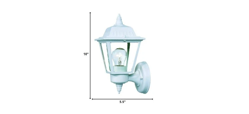 White Cast Aluminum Outdoor Wall Light