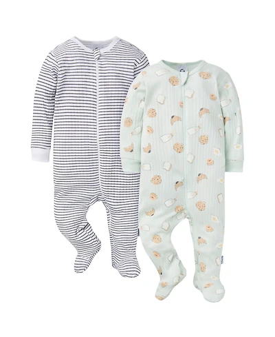Gerber Baby Girls 2-Pack Sleep 'N Plays, Ponies, 0-3 Months