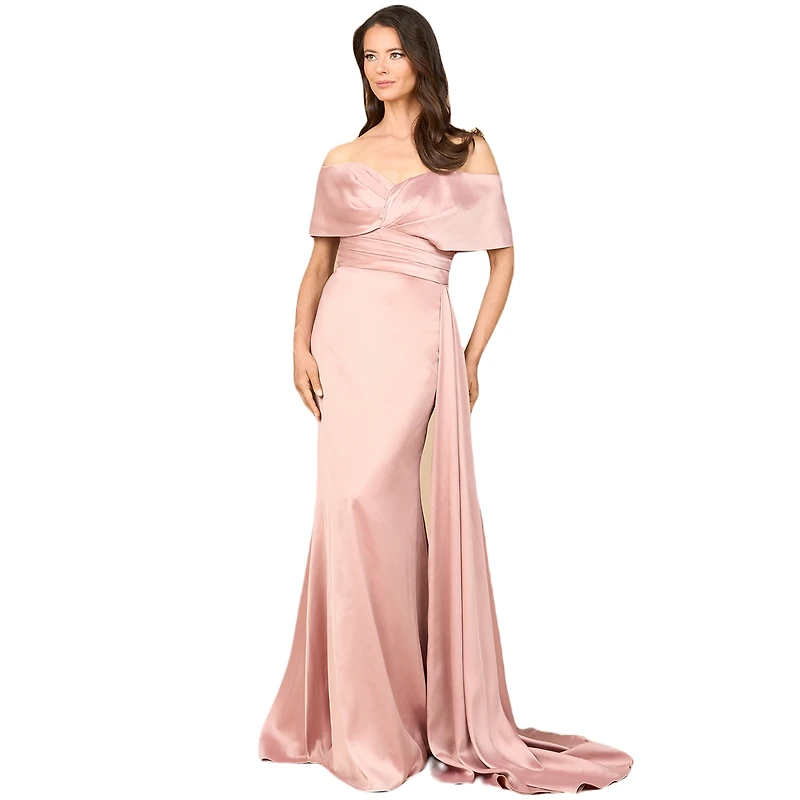 Lara Women's Off Shoulder Satin Dress