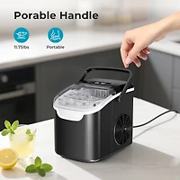 Cowsar Ice Maker Machine Countertop,26lbs/24Hrs,8 Bullet Ices in 6 mins,self Cleaning Portable Ice Maker with Selectable Ice Size & Touch Display, for