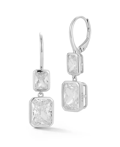 Rachel Zoe 14K Gold Plated Sterling Silver Rectangular Drop Earrings