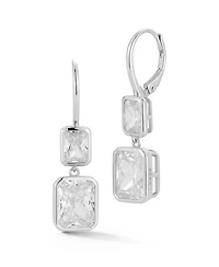 Rachel Zoe 14K Gold Plated Sterling Silver Rectangular Drop Earrings