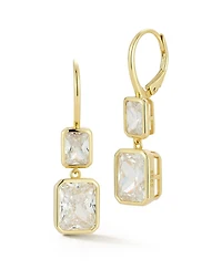 Rachel Zoe 14K Gold Plated Sterling Silver Rectangular Drop Earrings