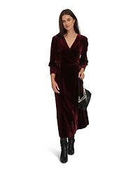 Belle & Bloom Women's Current Mood Velvet Wrap Dress