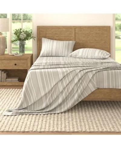Linery Co. Striped Brushed Microfiber Bed Sheet Set