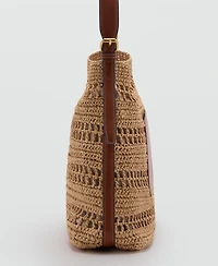 Mango Women's Natural Fiber Shoulder Bag