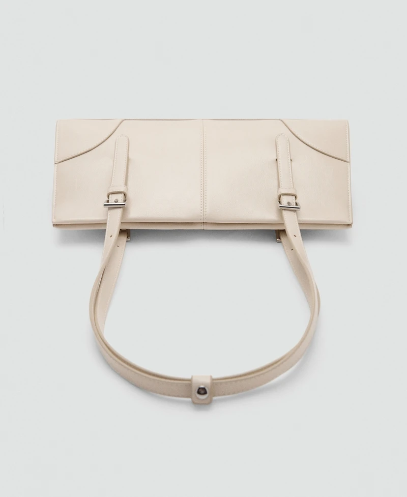 Mango Women's Buckles Shoulder Bag