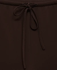 Mango Women's Elastic Waist Wide Leg Trousers