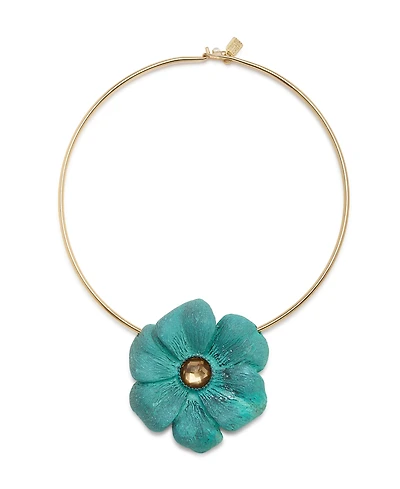 Robert Lee Morris Soho Faux Stone Patina Flora Wire Necklace