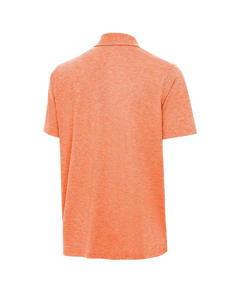 Antigua Men's Heather Orange Clemson Tigers Golfer Par 3 Polo Shirt