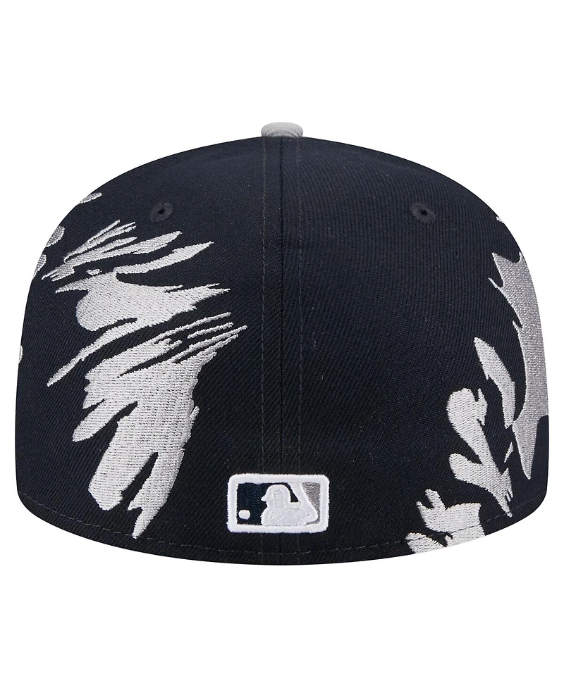 New Era Men's Navy/Gray Detroit Tigers Retro Pattern 59FIFTY Fitted Hat