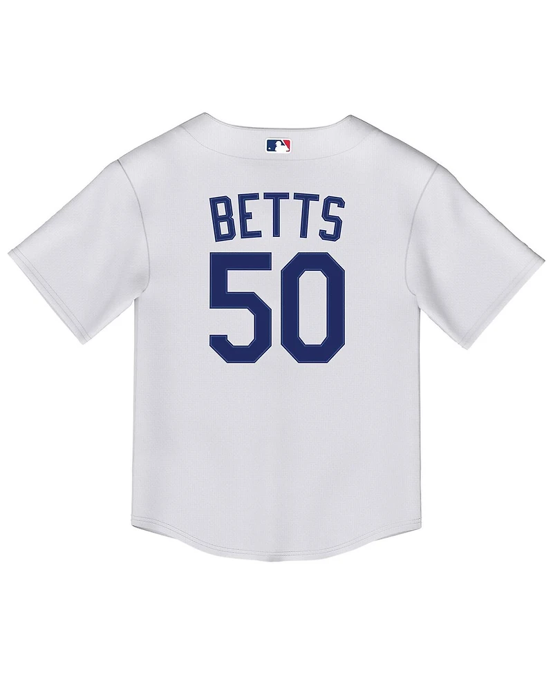 Outerstuff Toddler Mookie Betts White Los Angeles Dodgers Replica 2.0 Player Jersey