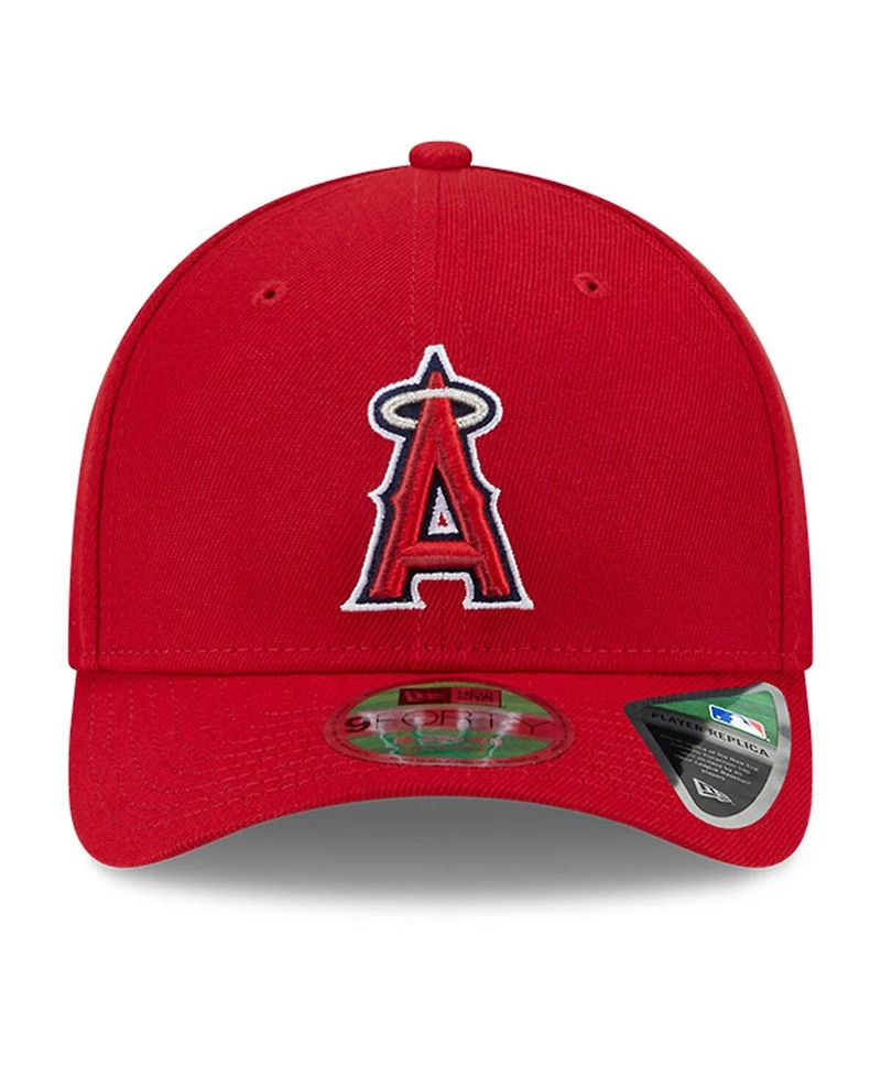 New Era Men's Red Los Angeles Angels Player Replica 9FORTY Adjustable Hat