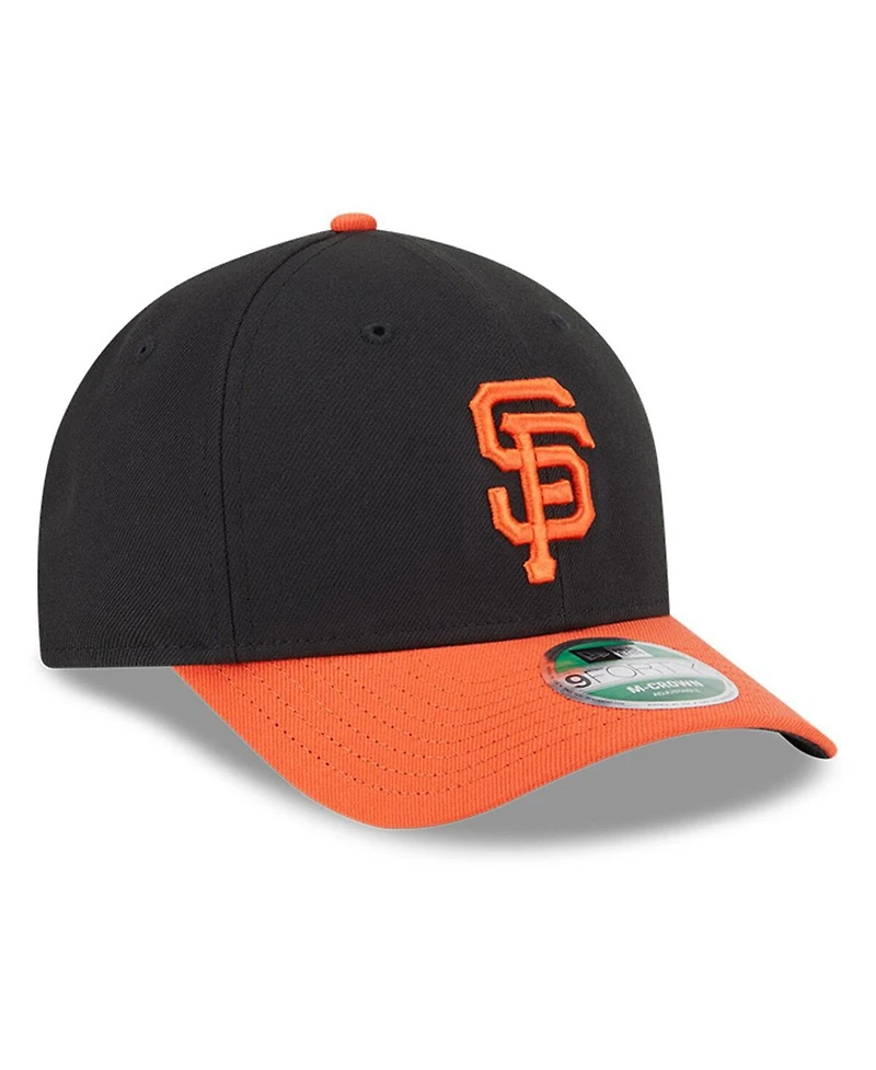 New Era Men's Black/Orange San Francisco Giants Player Replica 9FORTY Adjustable Hat