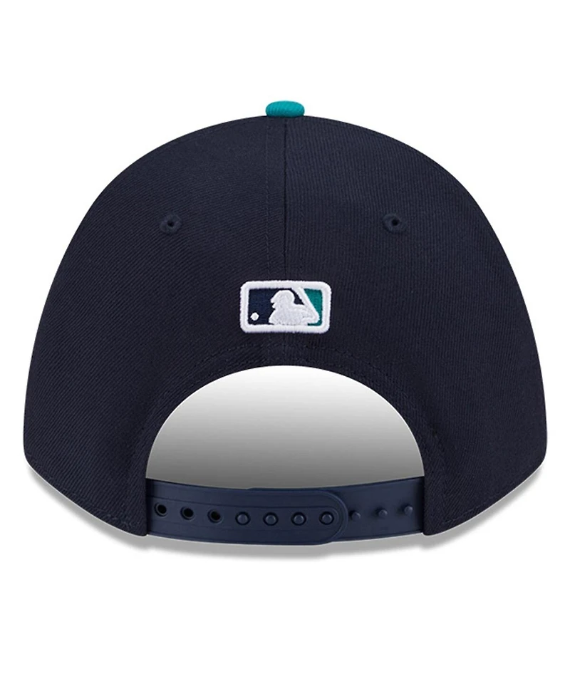 New Era Men's Navy Seattle Mariners Player Replica 9FORTY Adjustable Hat