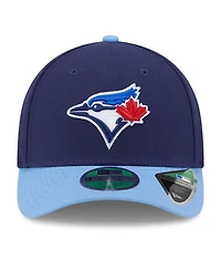 New Era Men's Navy/Powder Blue Toronto Blue Jays Player Replica 9FORTY Adjustable Hat